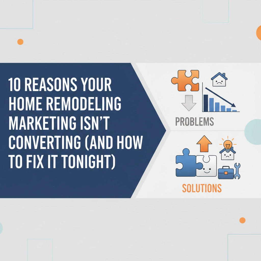 10 Reasons Your Home Remodeling Marketing Isn't Converting (And How to Fix It Tonight)