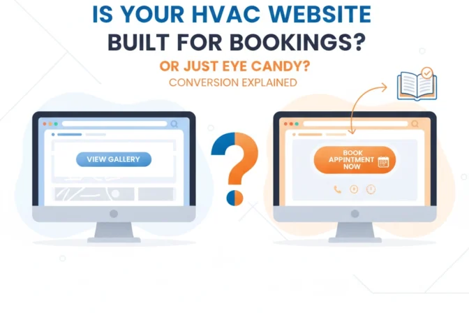Is Your HVAC Website Built for Bookings or Just Eye Candy? Conversion Explained