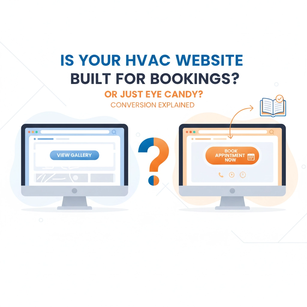 Is Your HVAC Website Built for Bookings or Just Eye Candy? Conversion Explained